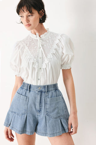 SWEET NOTE MOMENT WOVEN TOP - Glamourous Grace