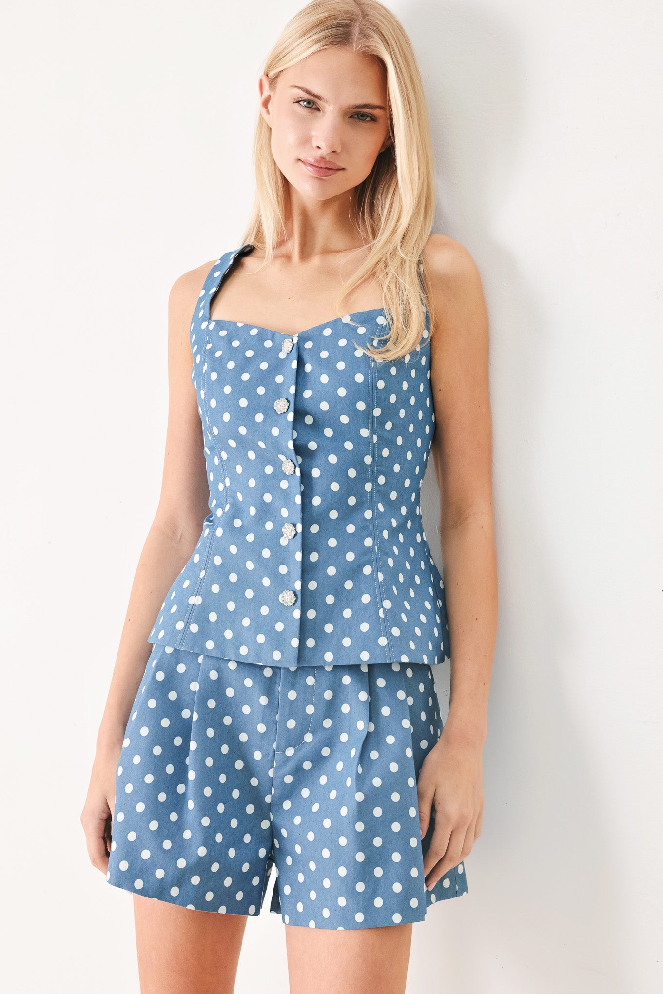 FLIRTY DOTS WOVEN TOP - Glamourous Grace