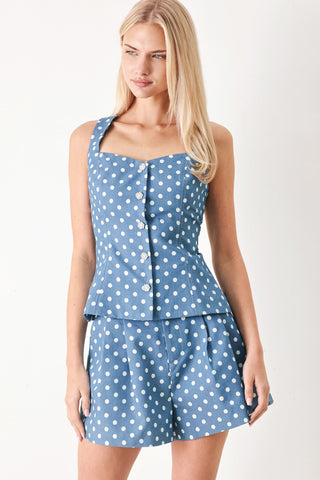 FLIRTY DOTS WOVEN TOP - Glamourous Grace