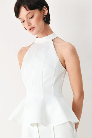 CELESTE HALTER WOVEN TOP - Glamourous Grace