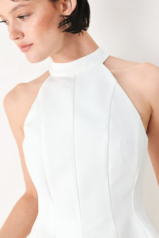 CELESTE HALTER WOVEN TOP - Glamourous Grace