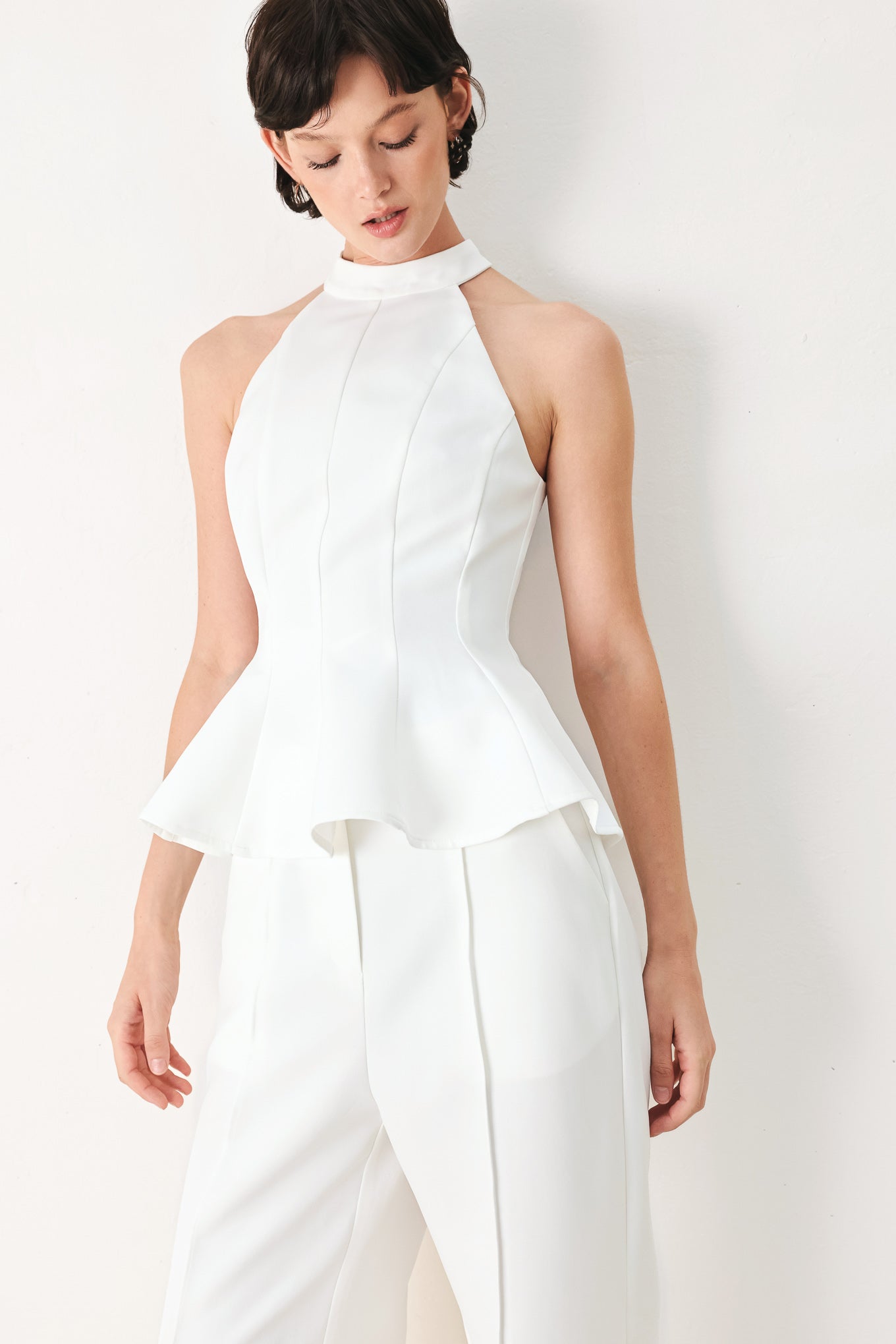 CELESTE HALTER WOVEN TOP - Glamourous Grace