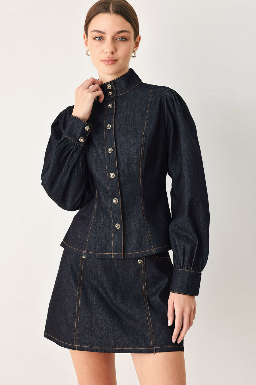 MODERN PREP DENIM TOP - Glamourous Grace