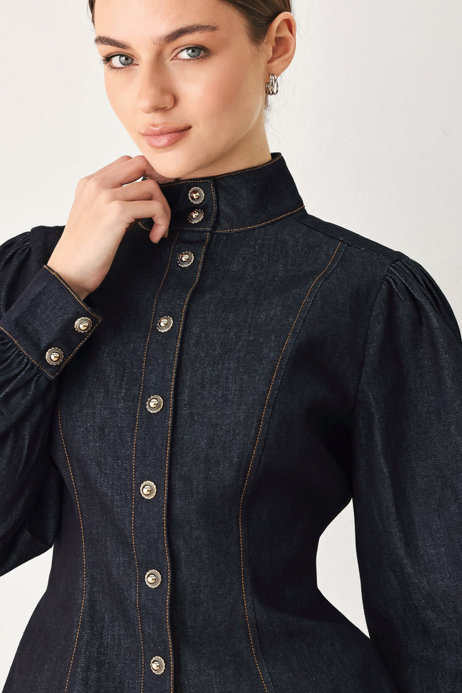 MODERN PREP DENIM TOP - Glamourous Grace