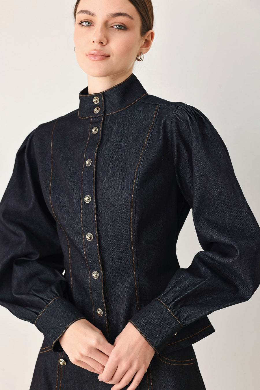 MODERN PREP DENIM TOP - Glamourous Grace