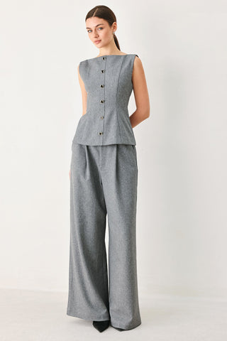 GRANITE FLOW WOVEN TOP