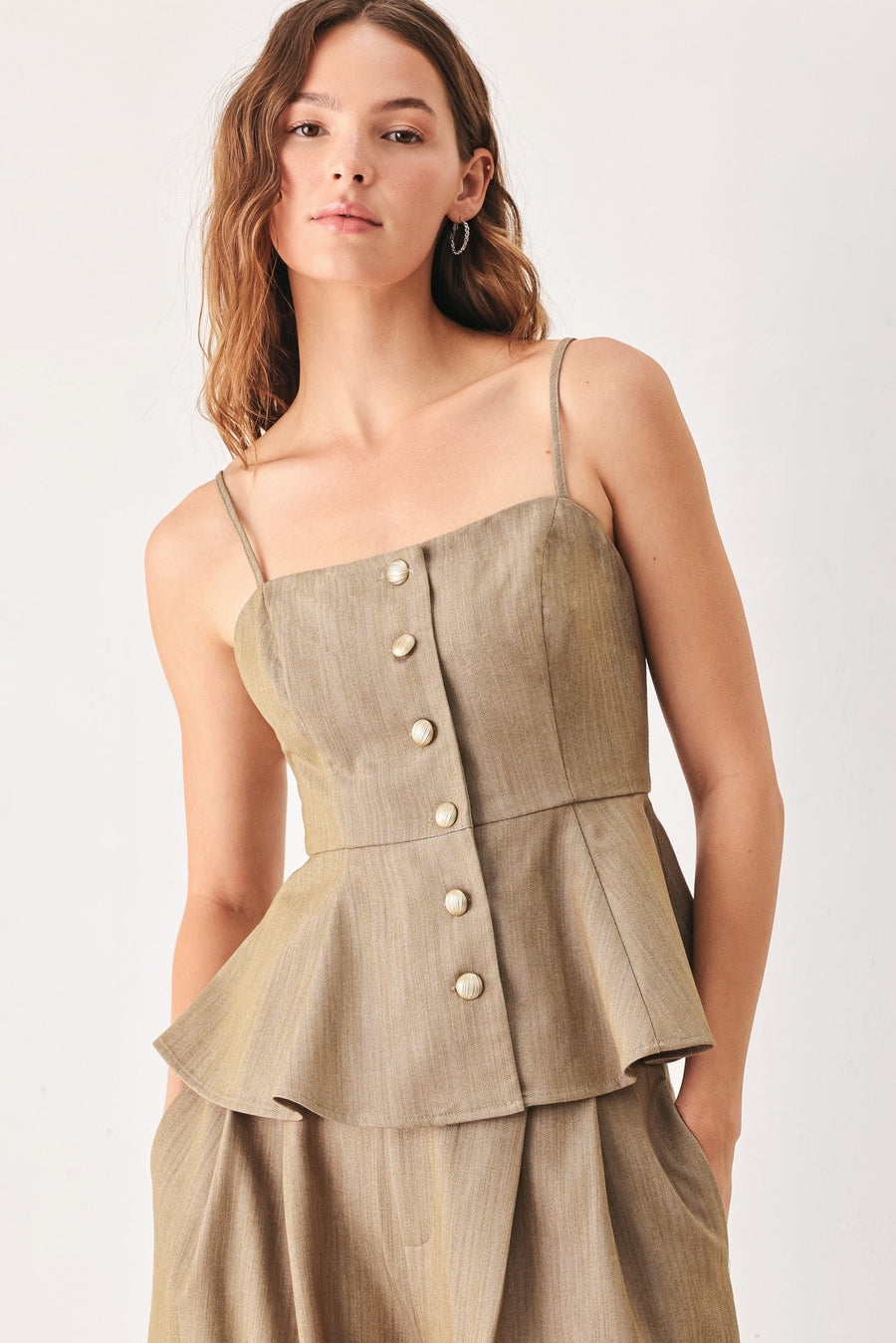 STONEWASH RELAXED WOVEN TOP - Glamourous Grace