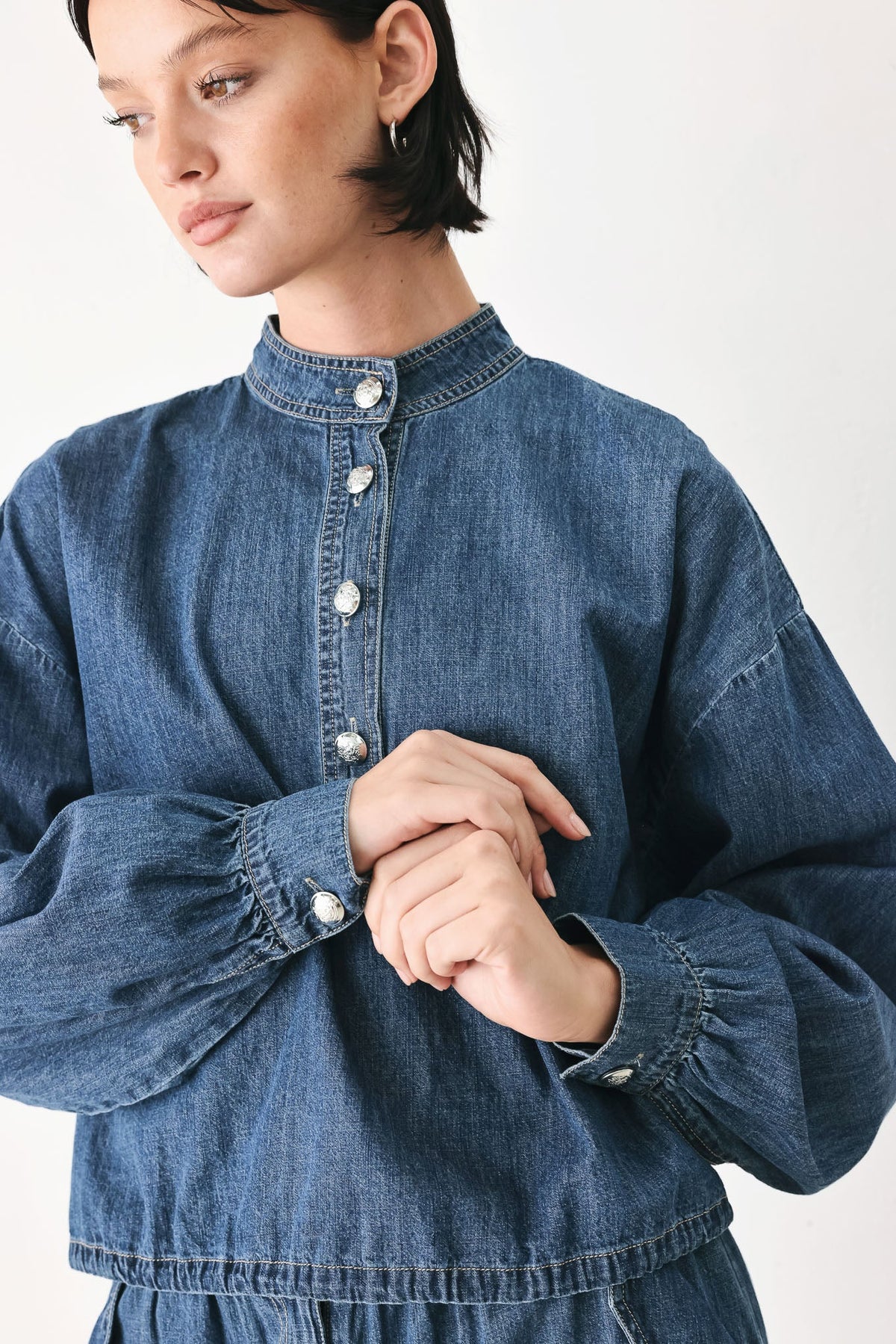 INDIGO COMFORT LINE DENIM TOP - Glamourous Grace