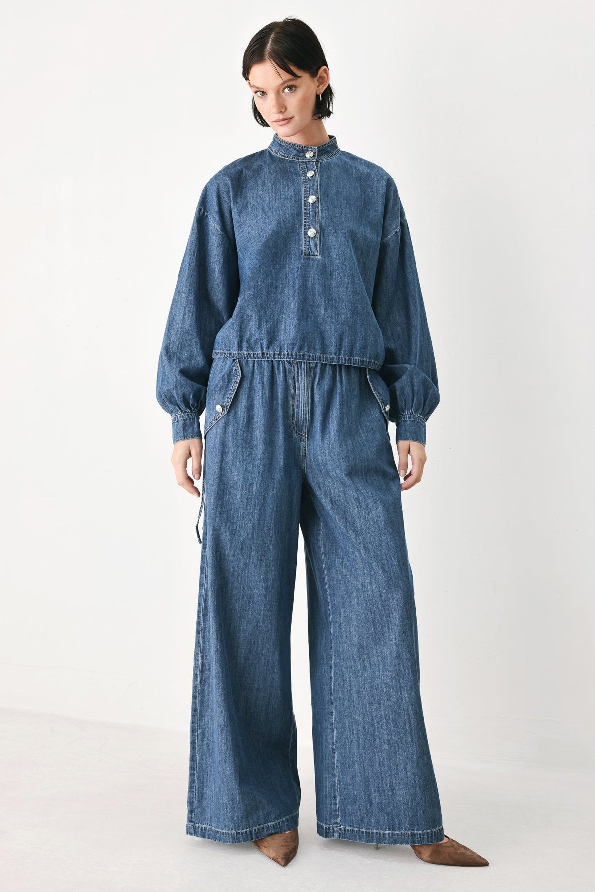INDIGO COMFORT LINE DENIM TOP - Glamourous Grace