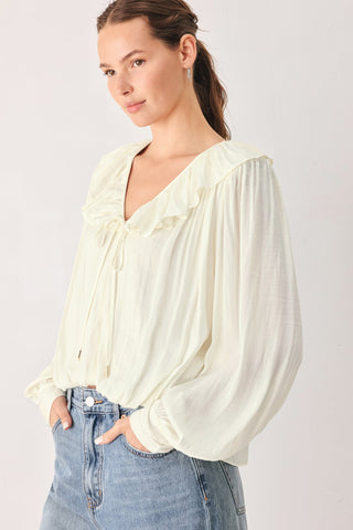 CLOUDRIFT IVORY WOVEN TOP