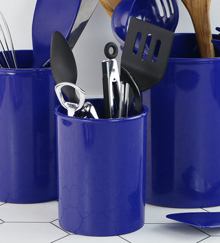 Mini Plastic Utensil Holder, Indigo