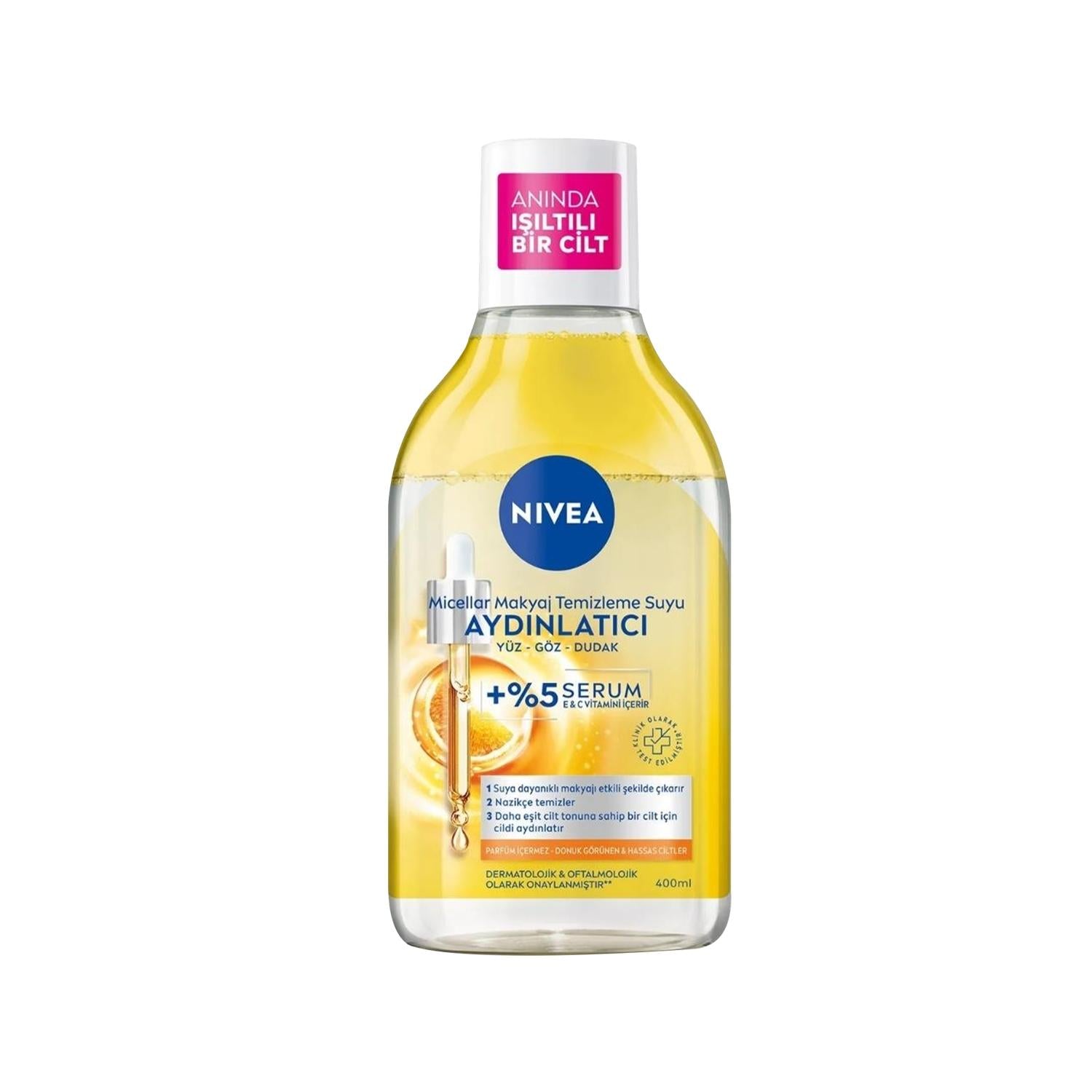 Nivea Brightening Micellar Makeup Remover Water - Gentle Cleansing & Makeup Removal for Sensitive Skin - 400ml - Glamourous Grace