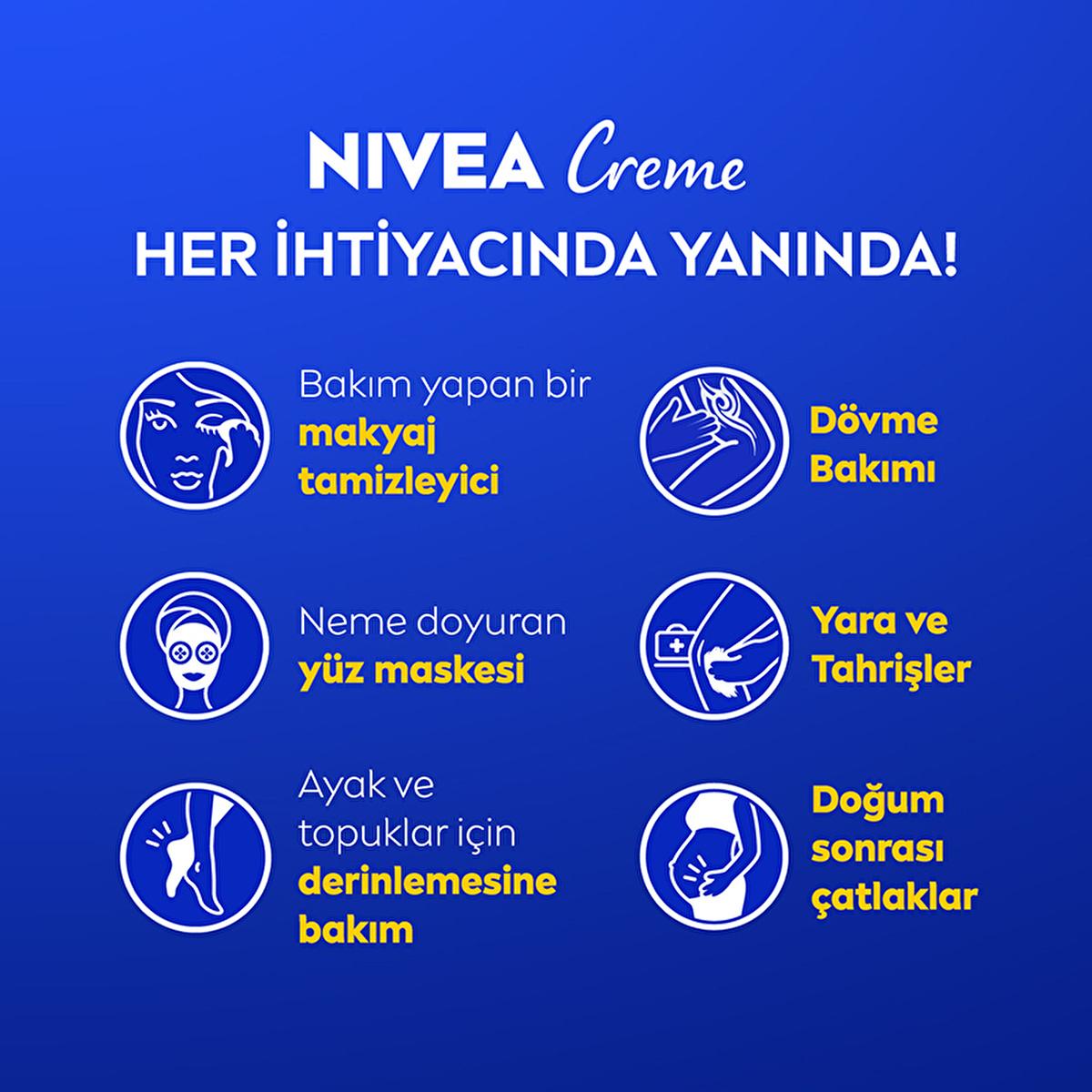 NIVEA Creme Moisturizing Cream for Dry Skin - Long-lasting Hydration for Face, Body & Hands - Glamourous Grace