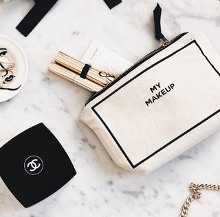 My Makeup Pouch, Coated Lining – Cream - Glamourous Grace
