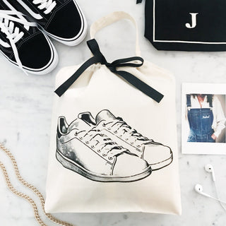 White Sneaker Shoe Bag – Cream - Glamourous Grace
