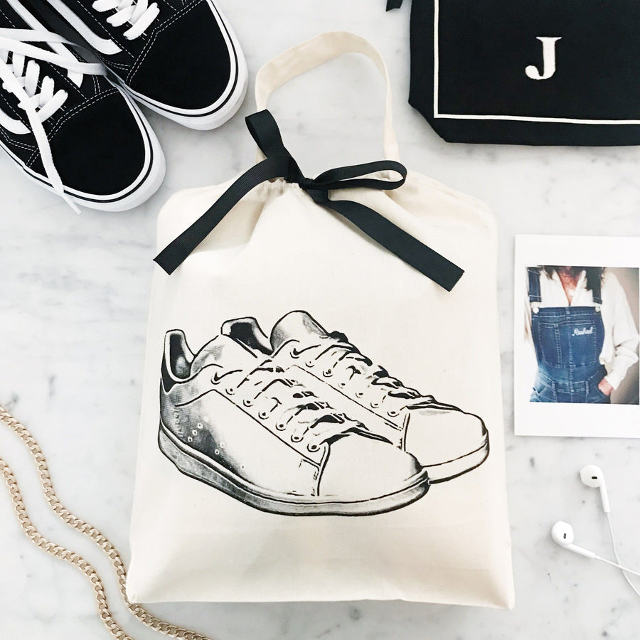 White Sneaker Shoe Bag – Cream - Glamourous Grace
