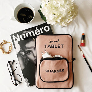 Tablet Case 11", Charger Pocket – Pink/Blush - Glamourous Grace