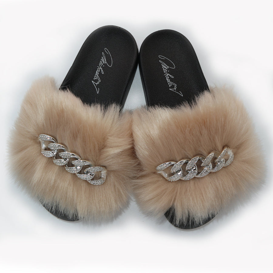 Michaela V Pupa Slippers — Tan
