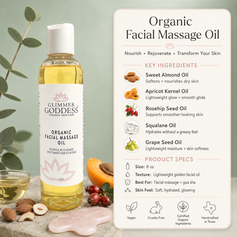 Organic Facial Massage Oil – Anti-Aging Treatment - Glamourous Grace