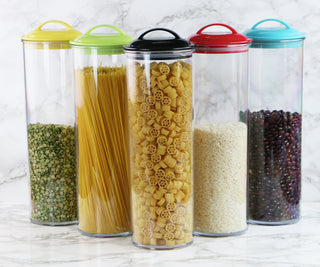 Reston Lloyd Spaghetti/Pasta Acrylic Canister with Air Tight Lid - Black