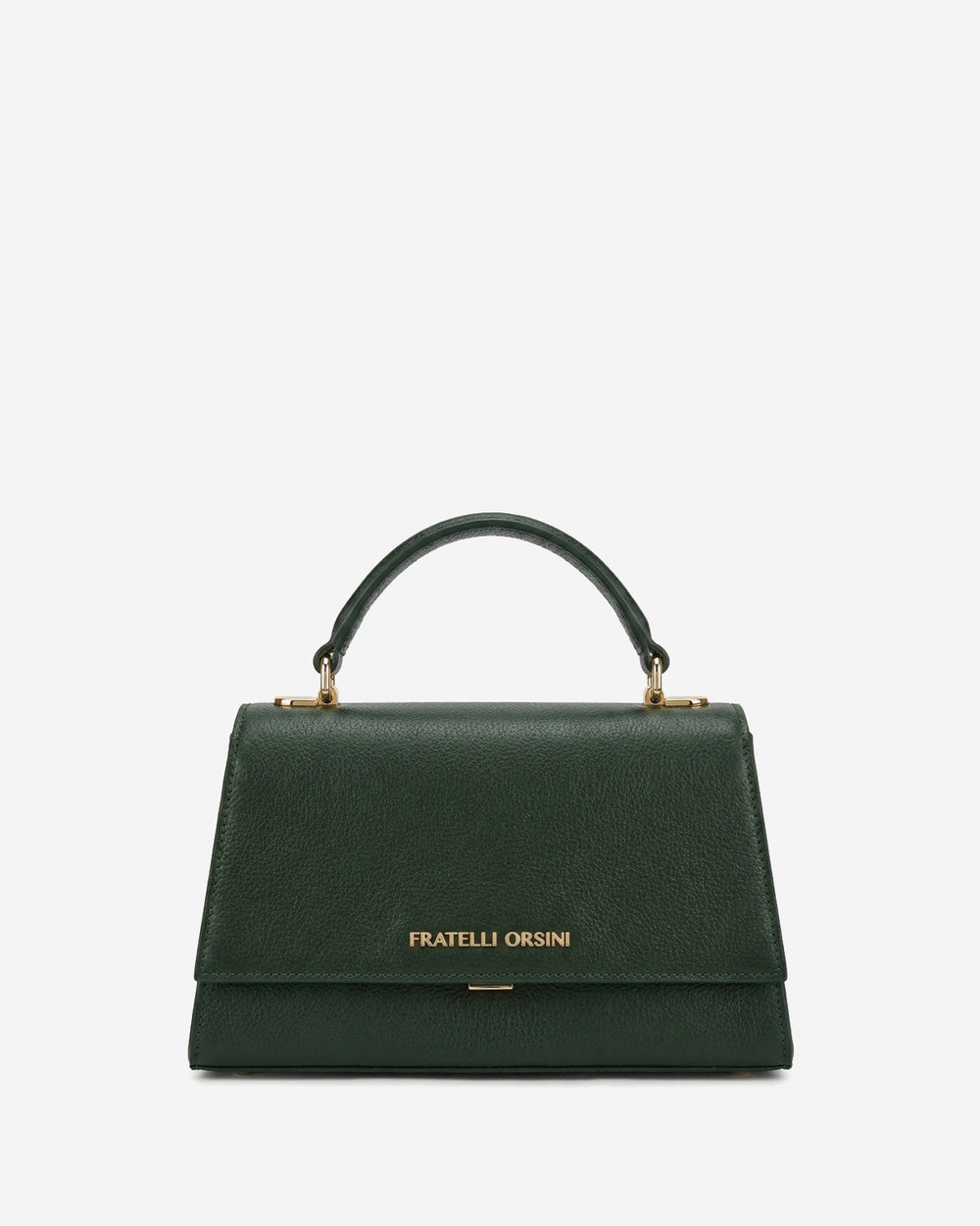 Federica (green) - Italian calf leather women's crossbody bag (with shoulder strap) - Glamourous Grace
