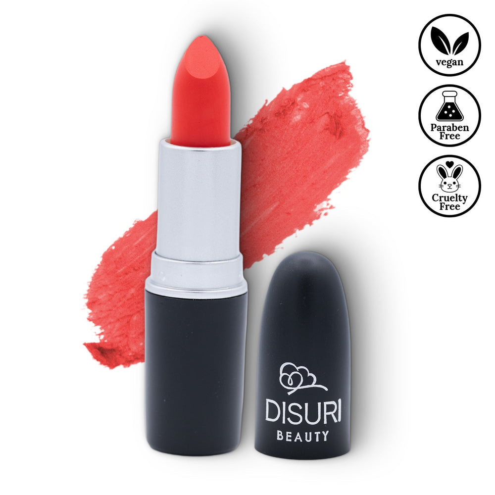 DISURI Beauty Matte Bullet Lipstick - Fiery Coral (#10)