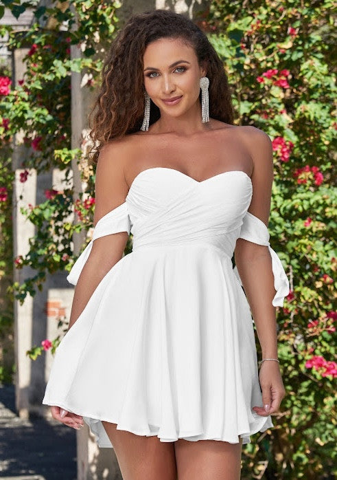 Sophie Mini Dress - White - Glamourous Grace