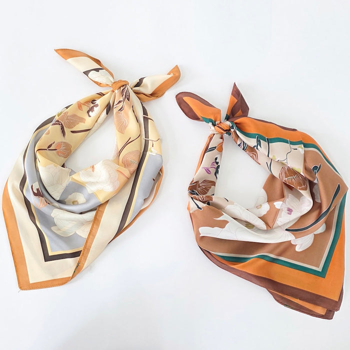 Fiona Floral Square Scarf - Glamourous Grace