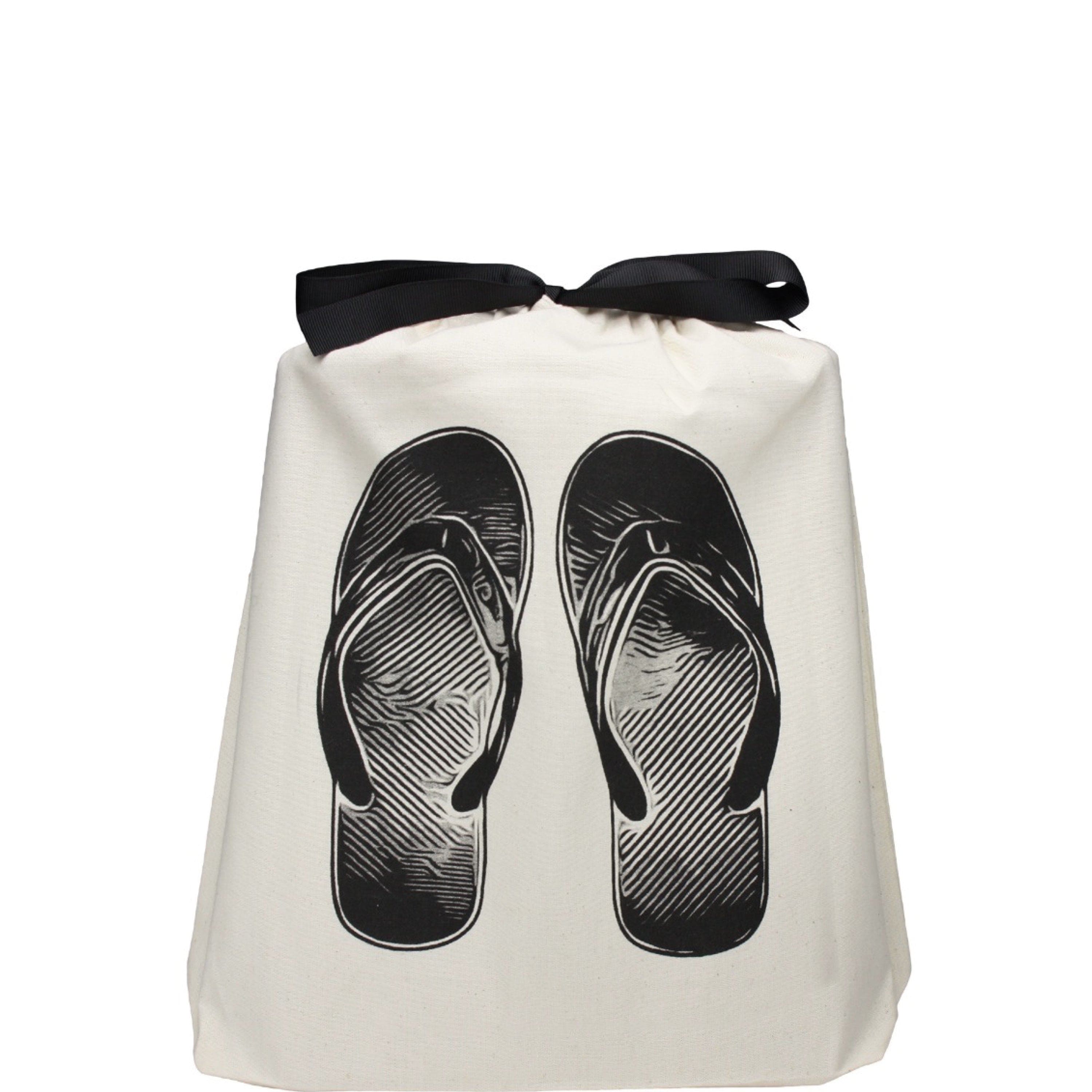 Flip-Flops-Shoe Bag – Cream - Glamourous Grace