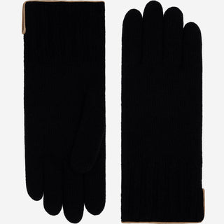 Florentina (black) - Handmade Italian knitted wool gloves with luxurious cashmere lining - Glamourous Grace
