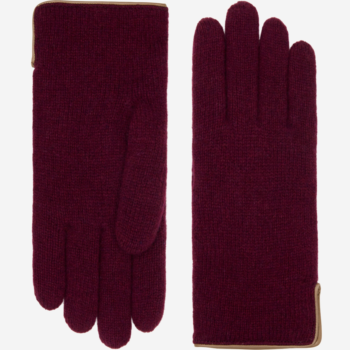 Florentina (red) - Handmade Italian knitted wool gloves with luxurious cashmere lining - Glamourous Grace