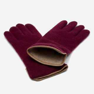 Florentina (red) - Handmade Italian knitted wool gloves with luxurious cashmere lining - Glamourous Grace