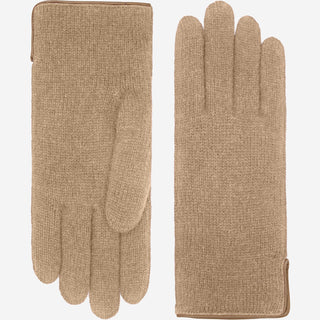 Florentina (sand) - Handmade Italian knitted wool gloves with luxurious cashmere lining - Glamourous Grace