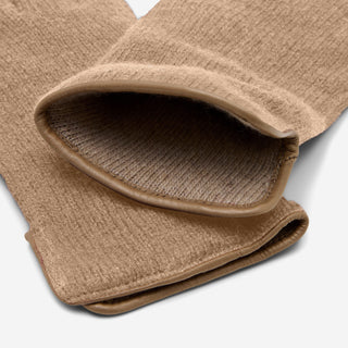 Florentina (sand) - Handmade Italian knitted wool gloves with luxurious cashmere lining - Glamourous Grace
