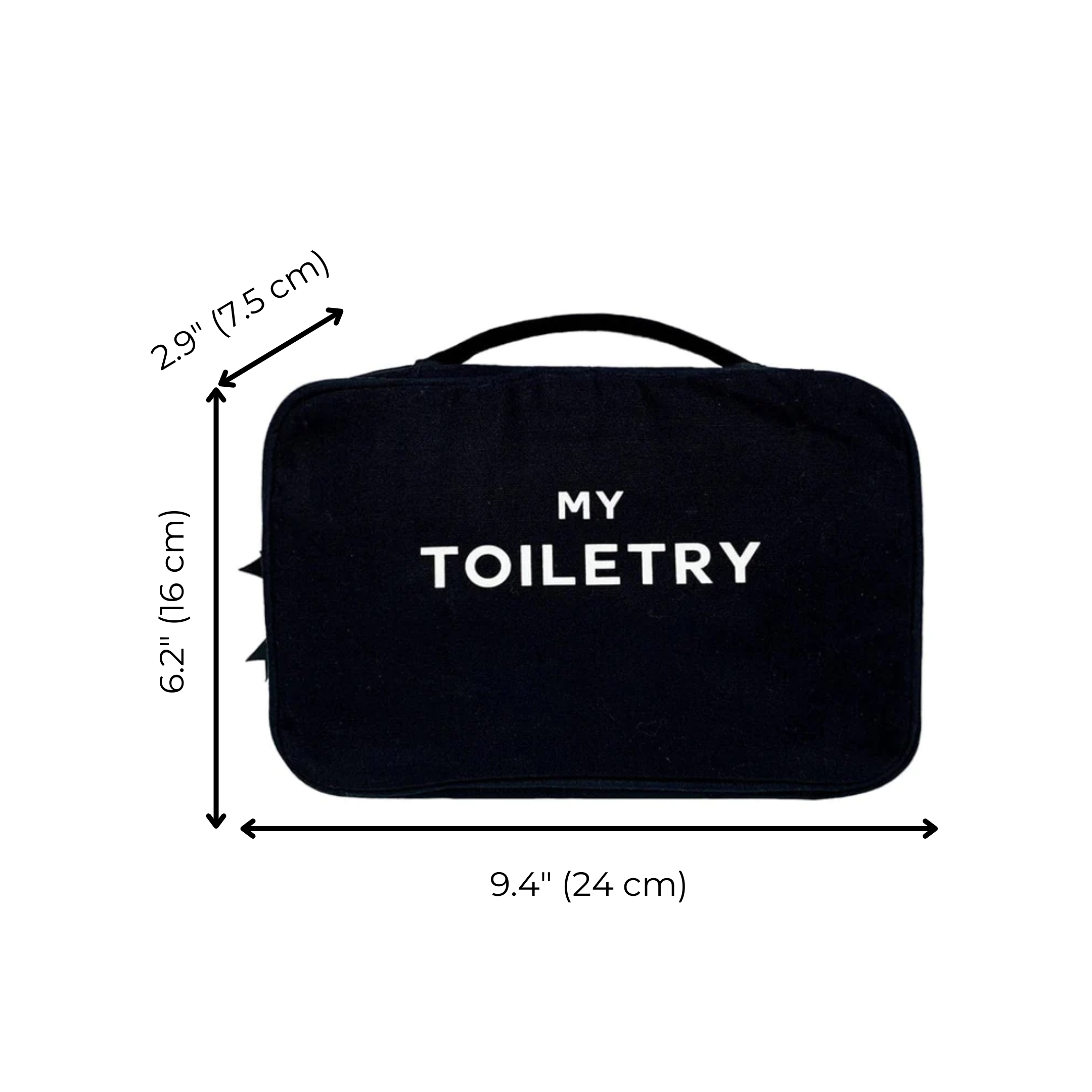 Folding/Hanging Toiletry Case – Black - Glamourous Grace