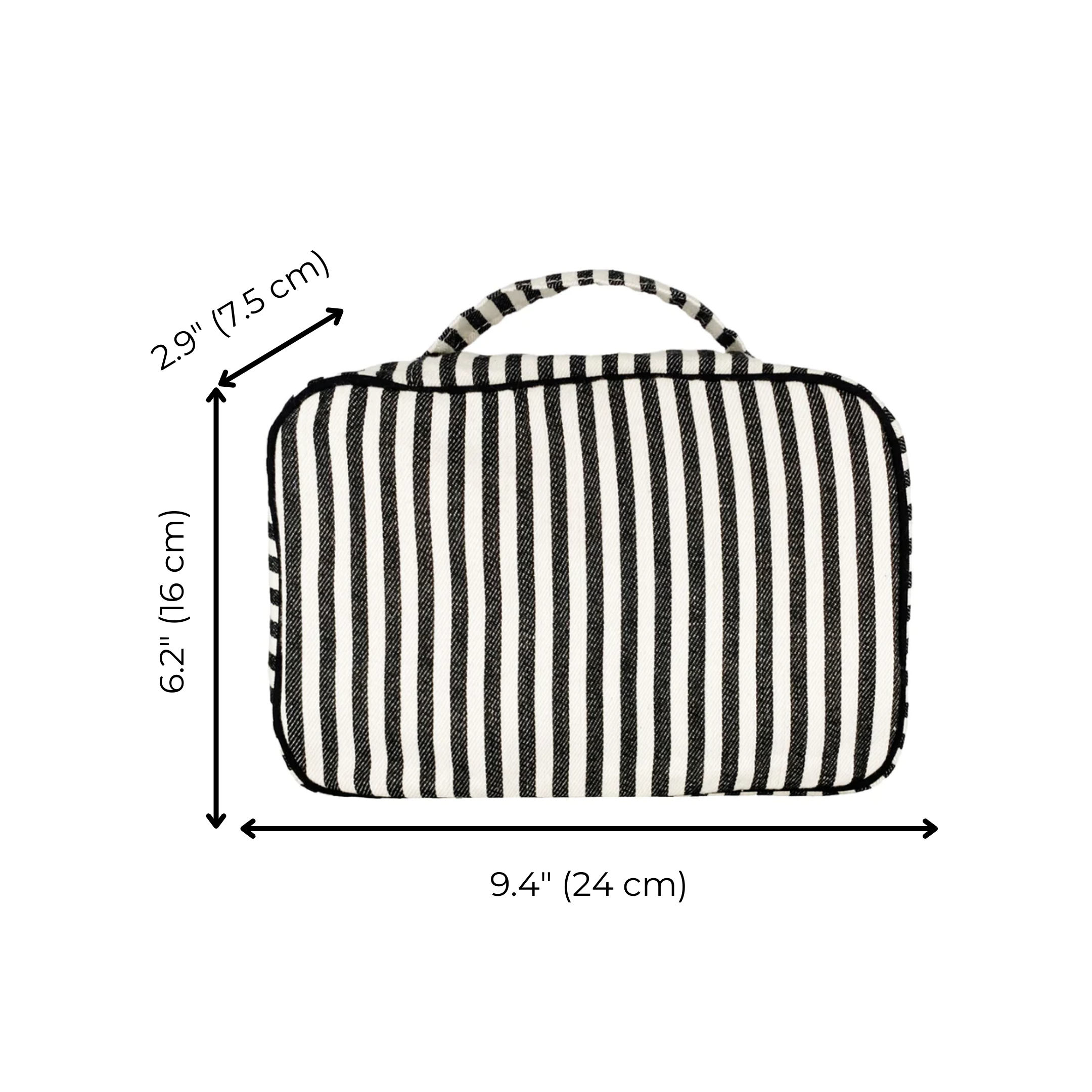 Folding/Hanging Toiletry Case – Striped - Glamourous Grace