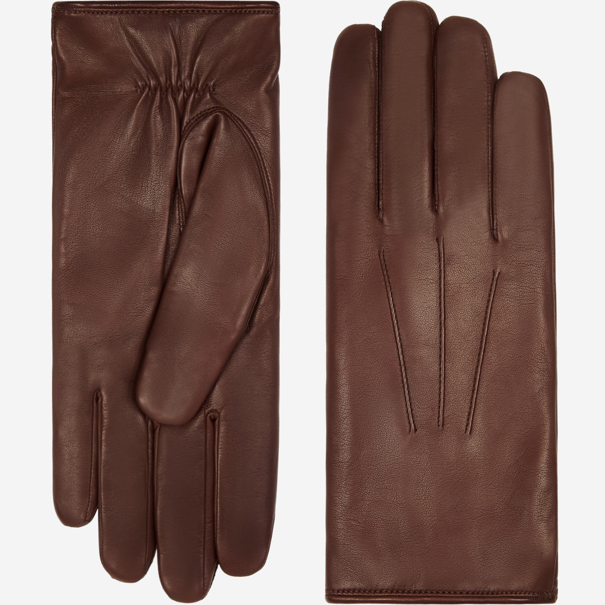 Francesca (brown) - Italian lambskin leather gloves with brown rabbit fur lining - Glamourous Grace