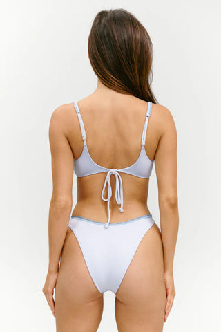 Cola Ribbed Bikini Top Something Blue