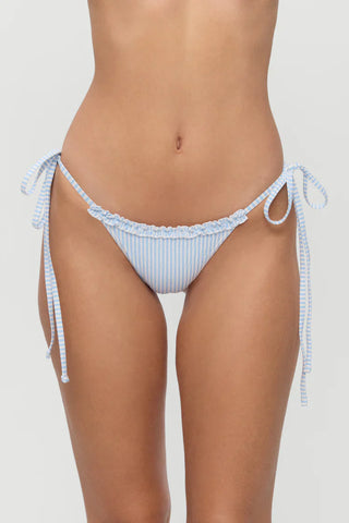 Mackenzie Seersucker Bikini Bottom Saltwater Stripe