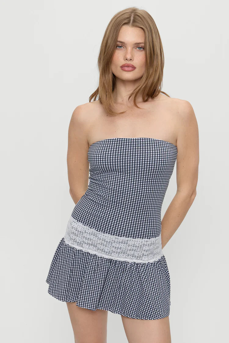 Mirage Gingham Mini Dress - Glamourous Grace