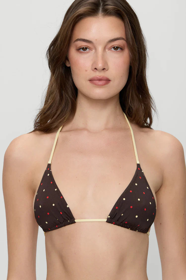 Nick Reversible Shine Bikini Top Honey Bug