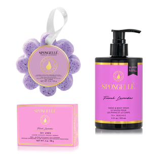 French Lavender Wild Flower, Pedi Buffer, and Body Wash Refill Set - Glamourous Grace