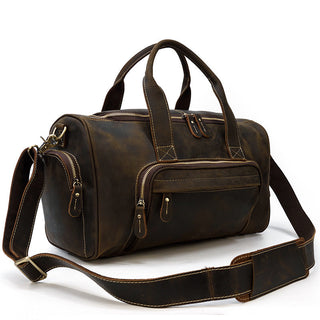 Full Grain Leather Travel Bag Handmade Leather Duffle Bag Mens Overnight Bag Weekender Bag