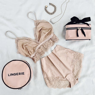 Round Lingerie Case – Pink/Blush - Glamourous Grace