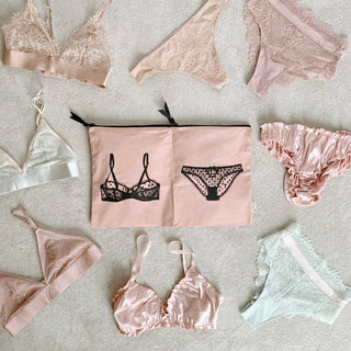 Double Lingerie Packing Pouch – Pink/Blush - Glamourous Grace