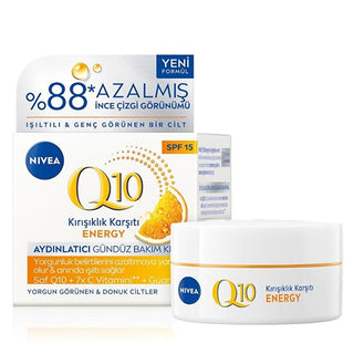 Nivea Q10 Energy Anti-Wrinkle Day Cream SPF15: Reduce Wrinkles, Energize Skin with 7X Vitamin C - 50ml - Glamourous Grace