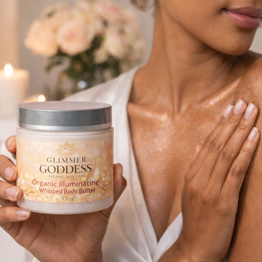 Organic Shimmer Body Butter – Radiant, Deep Hydration - Glamourous Grace