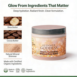 Organic Shimmer Body Butter – Radiant, Deep Hydration