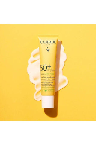 Caudalie Vinosun SPF 50+ Lightweight Fragrance-Free Sunscreen Cream - Vegan, Dermatologically Tested, Natural Ingredients - Glamourous Grace