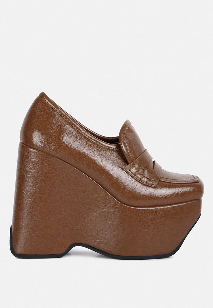 Gilliam High Platform Wedge Loafers - Glamourous Grace